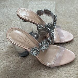 Schutz Blanck Clear Slide Sandal